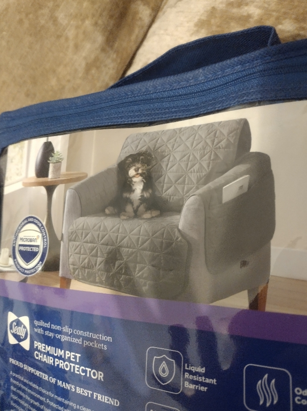 Sealy Dark Gray Chair Cover Protector